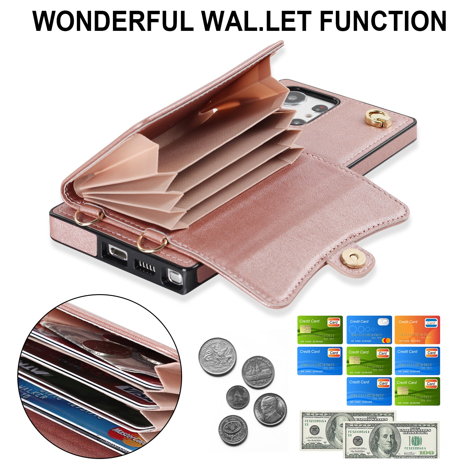 For Samsung Galaxy S23 Ultra RFID Blocking Card Slots Holder Phone Case Accordion Style Kickstand Shockproof Cover For Samsung Galaxy S23 Ultra RFID Blocking Card Slots Holder Phone Case Accordion Style Kickstand Shockproof Cover